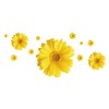 Gold Chrysanthemum Flower Wall Sticker
